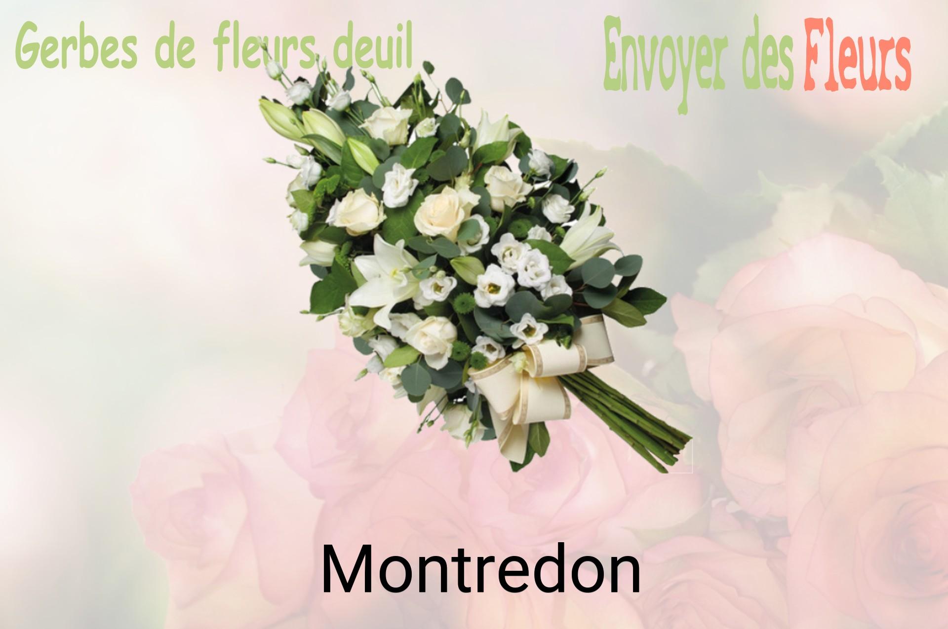 Gerbe de fleurs de deuil livrée à Montredon